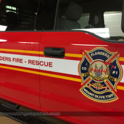 Fire Dept graphics kenvil morris county NJ Reflective lettering sign shop