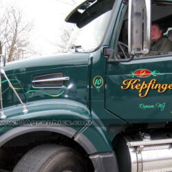 dump truck lettering vinyl graphics vehicle signs kenvil morris county nj