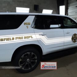 NJ Truck Lettering, UA graphics, UA wraps, Vinyl lettering, 3m reflective graphics, Emergency vehicle graphics, Fire Dept lettering, morris county nj, kenvil nj