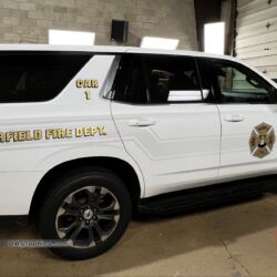 NJ Truck Lettering, UA graphics, UA wraps, Vinyl lettering, 3m reflective graphics, Emergency vehicle graphics, Fire Dept lettering, morris county nj, kenvil nj