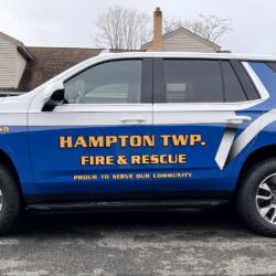 NJ Truck Lettering, UA graphics, Vinyl lettering, 3m reflective graphics, Emergency vehicle graphics, Fire Dept lettering, morris county nj, kenvil nj