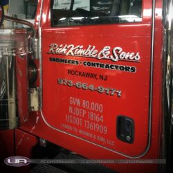 UA graphics, Vinyl lettering, 3M graphics, truck graphics, commercial vehicle advertising, truck signs, morris county nj, kenvil nj