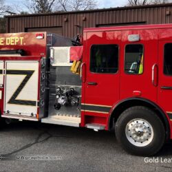NJ Truck Lettering, UA graphics, UA wraps, Vinyl lettering, 3m reflective graphics, Emergency vehicle graphics, Fire Dept lettering, morris county nj, kenvil nj