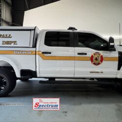 NJ Truck Lettering, UA graphics, UA wraps, Vinyl lettering, 3m reflective graphics, Emergency vehicle graphics, Fire Dept lettering, morris county nj, kenvil nj