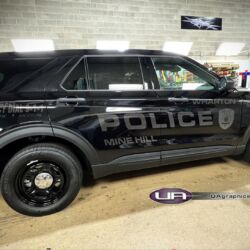 NJ Truck Lettering, UA graphics, UA wraps, Vinyl lettering, 3m reflective graphics, Emergency vehicle graphics, Police Dept lettering, Ghost Graphics, morris county nj, kenvil nj