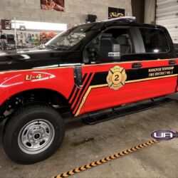 NJ Truck Lettering, UA graphics, Vinyl lettering, 3m reflective graphics, Emergency vehicle graphics, Fire Dept lettering, morris county nj, kenvil nj