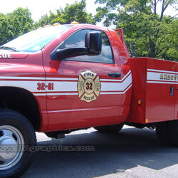 fire truck lettering vinyl graphics emergency vehicle signs reflective vinyl gold leaf kenvil morris county nj