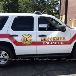 truck lettering, vinyl graphics, vehicle signs, fire dept graphics, emergency vehicle lettering, north jersey, morris county, kenvil nj