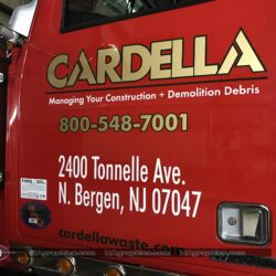Vinyl lettering, truck graphics, commercial vehicle advertising, truck signs, 22k gold, morris county nj, kenvil nj