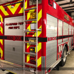 Fire truck graphics reflective chevron stripes kenvil morris county NJ truck graphics