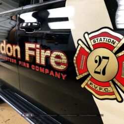 Vinyl lettering, 3m reflective graphics, Emergency vehicle graphics, Fire Dept lettering, morris county nj, kenvil n