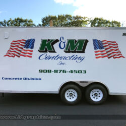 Custom trailer graphics, lettering with premium vinyl in Morris County, Kenvil, NJ