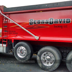 dump truck lettering vehicle graphics vinyl signs kenvil nj morris county new jersey sign shop