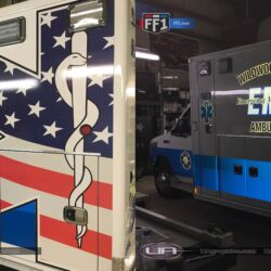 3m Reflective vinyl graphics, EMS Chevron, fire dept graphics, emergency vehicle graphics, morris county nj, kenvil new jersey, 3M graphics